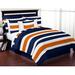 Sweet Jojo Designs Stripe Comforter Set Polyester/Polyfill/Microfiber in Orange/Green/Blue | Twin Comforter + 3 Additional Pieces | Wayfair