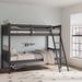 Storkcraft Caribou Twin Bunk Bed Wood in Gray/Yellow | 64.72 H x 79.13 W x 41.97 D in | Wayfair 09720-12G