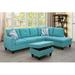 Multi Color Sectional - Lifestyle Furniture 97" Wide Right Hand Facing Sofa & Chaise w/ Ottoman Linen | 33.1 H x 97 W x 69 D in | Wayfair