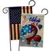 Breeze Decor July 4th Hot Air Balloon Impressions Decorative 2-Sided 19 x 13 in. Garden Flag in Gray/Black | 18.5 H x 13 W in | Wayfair