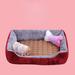 Tucker Murphy Pet™ Pet Nest Sleep House Comfortable Bed Dog Nest Cat Nest Four Seasons Soft Egg Tart Nest Cotton/Suede in Red/Gray/Brown | Wayfair