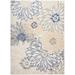 "5'3"" x 7'3"" Ivory Grey Blue Nourison Passion Area Rug - Nourison 99446018748"