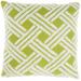 "Mina Victory Faux Fur Jaquared Basketweave Lime Throw Pillows 20"" X 20"" - Nourison 798019084233"