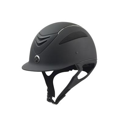 One K Defender Chrome Stripe Helmet - L - Round Fit - Black Matte - Smartpak