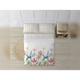 Drap de dessus 100% coton 1 pièce blanc à fleurs colorées 240x240 - Multicolore