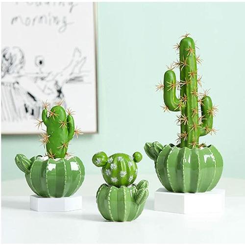 Kleiner Blumentopf Mini-Kaktusform Keramik-Blumentopf kleiner Sukkulenten-Blumentopf