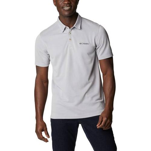 COLUMBIA-Herren-Oberteil-Nelson Point™ Polo, Größe XL in Grau