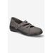 Wide Width Women's Wise Flats by Easy Street in Grey (Size 8 W)