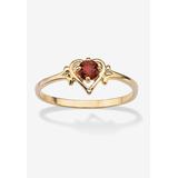 Women's Yellow Gold-Plated Simulated Birthstone Ring by PalmBeach Jewelry in January (Size 7)