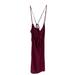 Free People Dresses | Free People Intimately Dress Maroon Self Tie Spaghetti Strap Mini Nwt Size Xs | Color: Purple/Red | Size: Xs