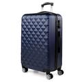 ITACA - Hard Shell Suitcase Set of 2-4 Double Wheel ABS Luggage Sets 3 Piece with TSA Combination Lock - Resistant and Lightweight Hard Suitcase Set in Small Cabin Size, Medium and Large, Blue