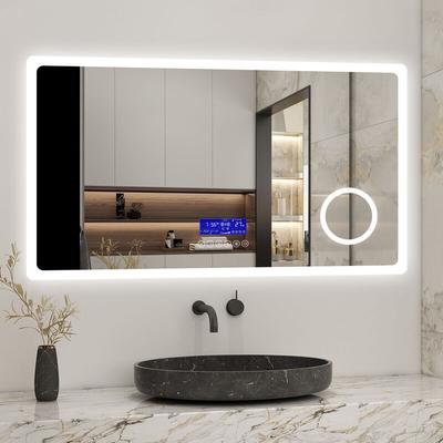 Badspiegel mit Beleuchtung 120x70cm - Bluetooth+Schminkspiegel+Kalt/Warmweiß+beschlagfrei+Touch