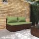 vidaXL Set Divani da Giardino 2 pz con Cuscini in Polyrattan Marrone