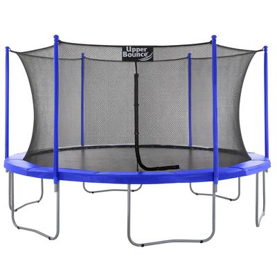 Machrus Upper Bounce 15 FT Round Trampoline Set with Safety Enclosure System - Backyard Trampoline - Outdoor Trampoline