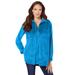 Plus Size Women's Corduroy Big Shirt by Roaman's in Iris Blue (Size 36 W) Button Down