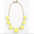 Kate Spade Jewelry | Kate Spade Ipanema Tile Necklace - Eco-Beautiful! Faceted Wood Beads & Gems | Color: White/Yellow | Size: Os
