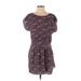 BCBGeneration Casual Dress - Mini: Gray Floral Dresses - Women's Size 4