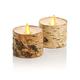 Luminara Birch Bark Artificial Moving Flame Tealight Candle - Set of 2 - Moving Flame LED Battery Operated Lights for Christmas, Halloween - Remote Ready - Remote Sold Separately - 2" x 2"