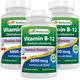 Best Naturals Vitamin B-12 as Methylcobalamin (Methyl B12), 6000 mcg 60 Sublingual Tablets (60 Count (Pack of 3))
