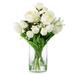 Primrue Artificial Tulip & Rose in Vase Natural Fibers, Glass in White | 14 H x 8 W x 8 D in | Wayfair 4A9A733D82814ECD935829959D2CA5F0