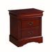 Wooden Nightstand with 2 Drawers