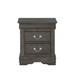 Wooden Nightstand with 2 Drawers Storage