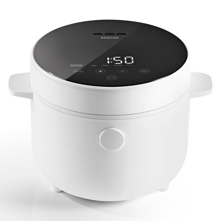 N8WERK Reiskocher 2l - 5 Programme - Touch-Display - ohne Anhaften & Überkochen - automatische Warmhaltefunktion & Überhitzungsschutz - inkl. Dampfgar Image