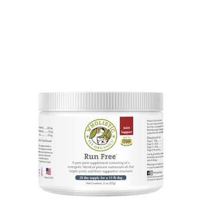 Wholistic Pet Organics Run Free Daily Hip & Joint Support for Dogs and Cats Supplement, 2 oz.