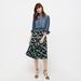 J. Crew Skirts | J.Crew Nwt Botanical Bees Flowers Pleated Midi Summer Casual Skirt Size 10 | Color: Black/Blue | Size: 10