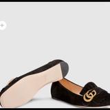 Gucci Shoes | Gucci Kid Scamosciato Nero Ballet Flats. | Color: Black/Gold | Size: 37.5