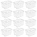 Sterilite Single 48 Quart Clear Hinged Lid Storage Tote Container, (12 Pack) - 3