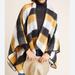 Anthropologie Sweaters | Anthropologie Plaid Kimono Poncho Cape Yellow Gold Black White Fall Halloween | Color: Black/Yellow | Size: One Size Fits All