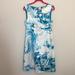 Anthropologie Dresses | Anthropologie Maeve Shift Marbled Watercolor | Color: Blue/White | Size: 8