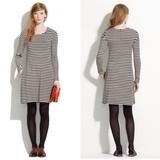 Madewell Dresses | Madewell Hi-Line Striped Dress | Color: Black/Cream | Size: S