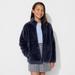 Kid's Fluffy Yarn Fleece Full-Zip Jacket | Navy | 11-12Y | UNIQLO US