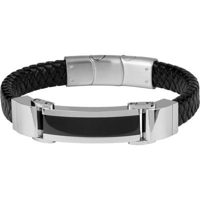 Jacques Lemans - Armband Leder, Edelstahl, Keramik Herrenschmuck Herren