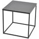 Décoshop26 - Table d'appoint carrée table basse porte plantes en métal noir - noir