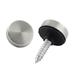18mm Stainless Steel Caps Decorative Mirror Nails 4 Pcs - Silver Tone, Black
