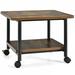 Topbuy Rolling Under Desk Printer Cart in Brown | Wayfair TOPB004913