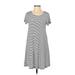 Old Navy Casual Dress - A-Line: White Stripes Dresses - Women's Size Small