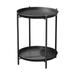 Latitude Run® Folding Powder-coated Steel Patio Side Table Metal in Black | 20.87 H x 17.72 W x 17.72 D in | Wayfair