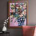 Red Barrel Studio® Bouquet In A Vase I Premium Framed Canvas- Ready To Hang Canvas, Solid Wood in Blue/Green/Pink | 20 H x 16 W x 2.5 D in | Wayfair