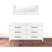 Wade Logan® Anastazija 59" Six Drawer Double Dresser Wood in White | 31.7 H x 58.8 W x 19 D in | Wayfair A5EDC51F76AF44C4979180AD426D5EE3