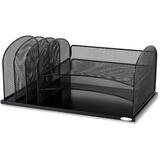 Rebrilliant Karmo Steel Desk Organizer Metal in Black | 8.25 H x 19.5 W x 11.5 D in | Wayfair 26D151C6C5454DE09C56F8A547636F8E