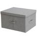 Isabelle & Max™ Storage Fabric Box Fabric in Gray | 9.84 H x 17.71 W x 13.77 D in | Wayfair 380926BEA2E04D1098BB485C26F3C313