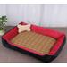 Tucker Murphy Pet™ Carriann Bolster Dog Bed Suede/Cotton in Red/Black | 7.87 H x 31.5 W x 23.6 D in | Wayfair AF7784417DE5469CBF5CD7F45EA25A5B