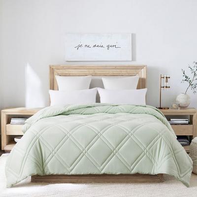 Double Diamond Down Alternative Comforter by St. James Home in Green (Size KING)