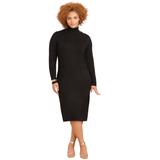 Plus Size Women's Liz&Me® Mockneck Sweater Dress by Liz&Me in Black (Size 6X)