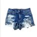 American Eagle Outfitters Shorts | American Eagle Womens Distressed Shorts Size 0 Hi-Rise Shortie Aeo High Rise | Color: Blue | Size: 0