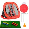 TTCB Sports Pop Up Golf Chipping Net，Target Net Removable Golf Net with 2 Hitting Mats and 16 Training Balls, Indoor/Outdoor Golf Training Equipment, Golf Gifts for Men, Chip and Stick Golf Game…
